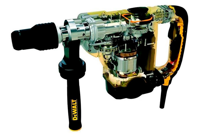Photo of a vertical hammer drill