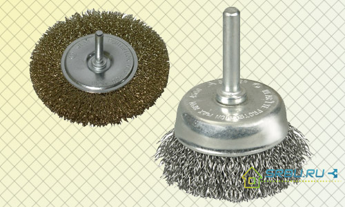 Metal brush for drill