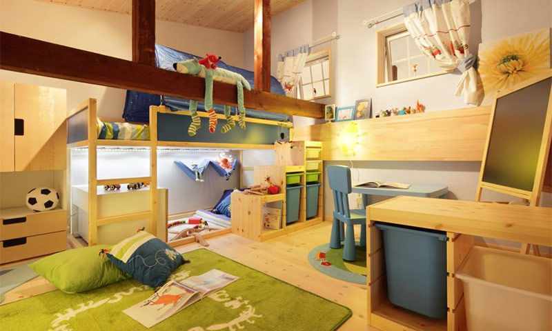 Σκανδιναβικό στυλ παιδικό δωμάτιο
