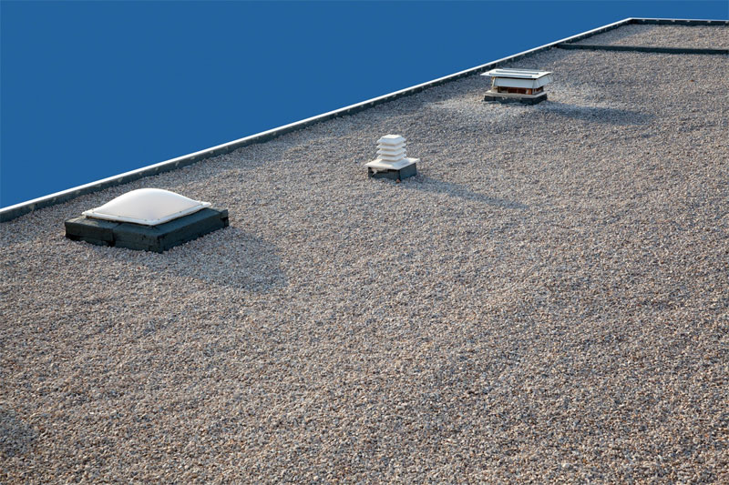 Exemplo de telhado inverso