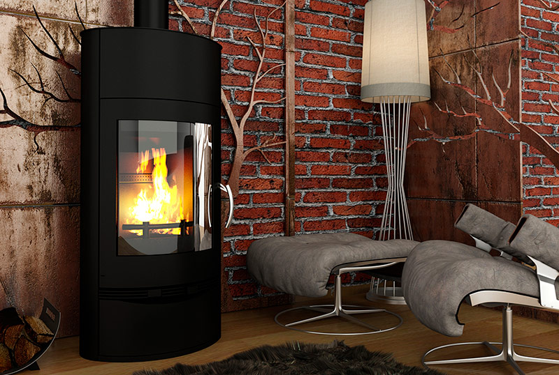 steel fireplace stove