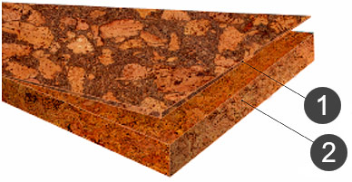 Adhesive cork floor