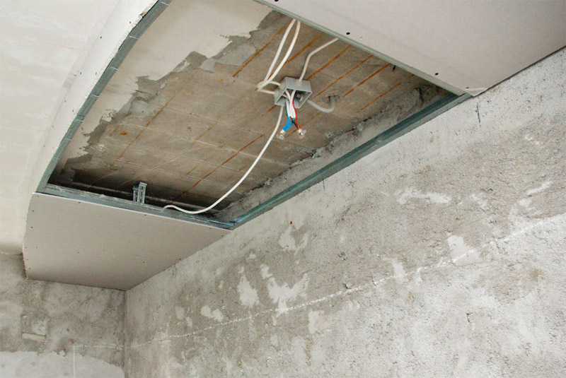 Placement of electrical wiring inside the structure