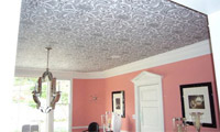 Wallpaper papered ceiling