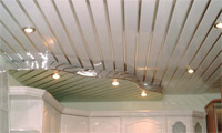 Slatted ceiling in the kitchen