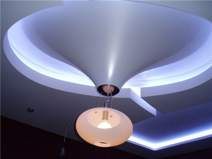 Cone-shaped stretch ceiling