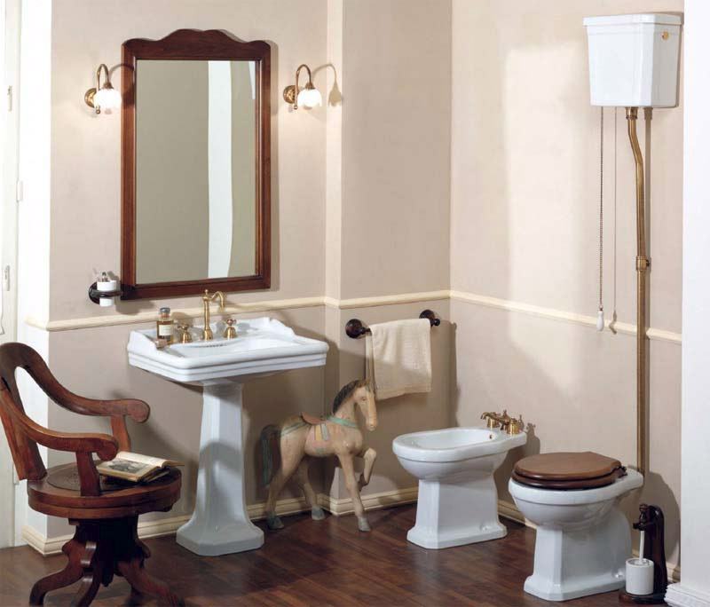Separate cistern and toilet bowl