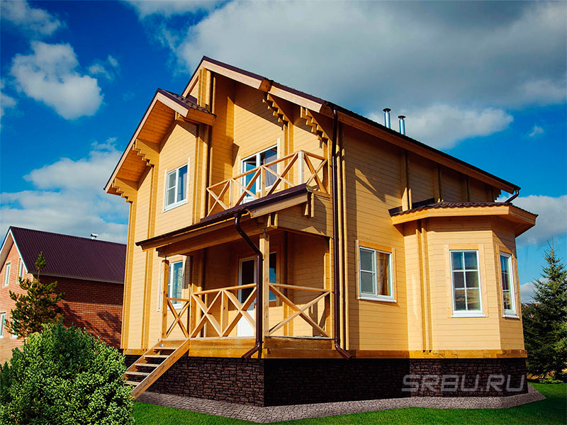Dubbel houten huis met Finse technologie