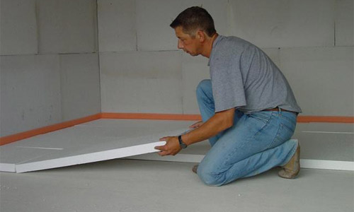 Foam floor insulation