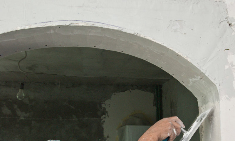 How to make a drywall arch in a doorway
