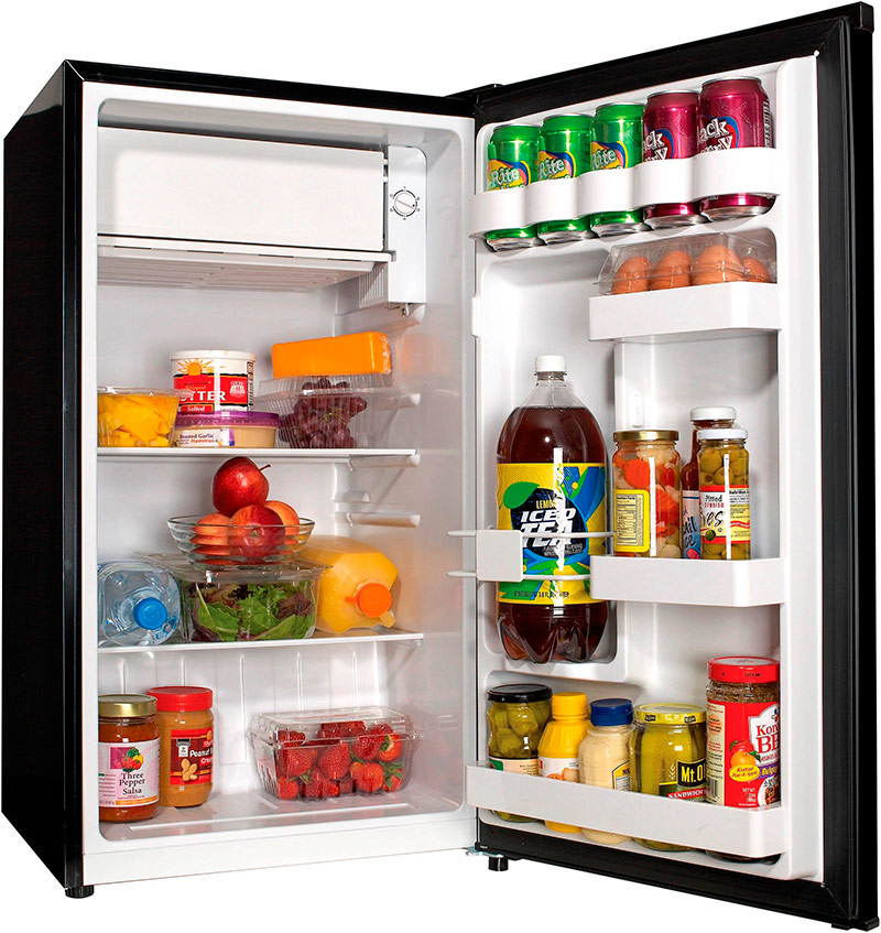 Two-compartment refrigerator with overhead freezer