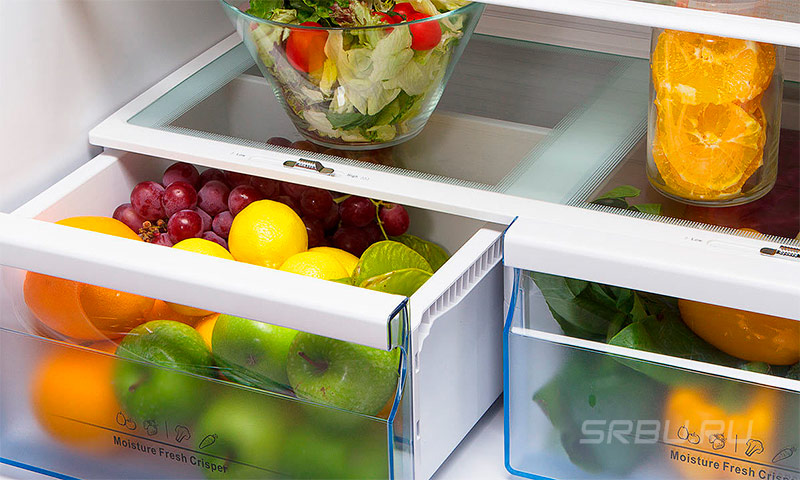 Transparante containers voor groenten