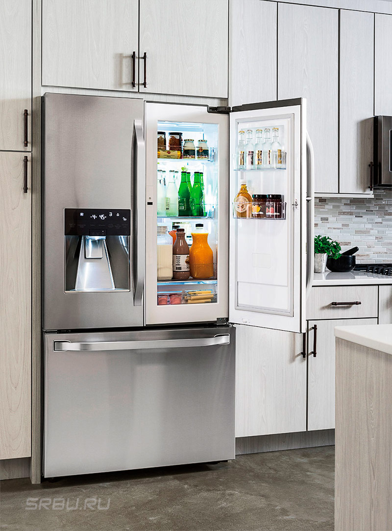 Partially integrated refrigerator
